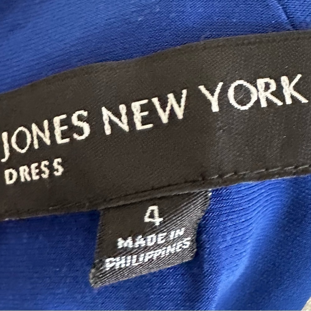 Jones New York Blue and Black Women's Sheath Dress - Picture 7 of 8